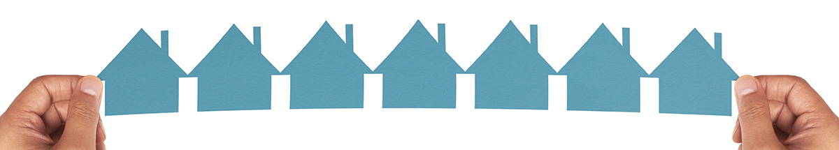 paper cutouts of houses