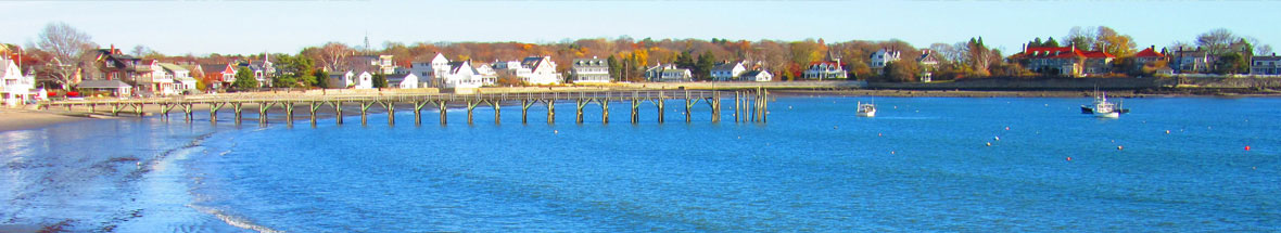 pier running out into the sea in New England
